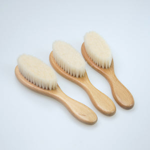 GOATS HAIR and WOOD  BABY BRUSH